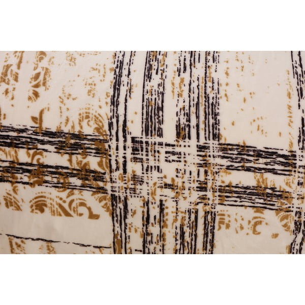 Viengulė patalynė juodos spalvos/kreminės spalvos iš mikropliušo 140x200 cm Enrico – My House-image-2