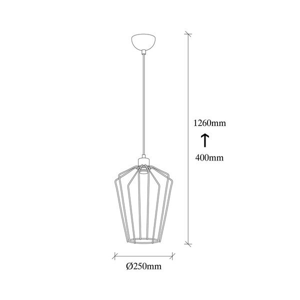 Juodos spalvos metalinis pakabinamas šviestuvas Opviq lights DesMrs-image-3