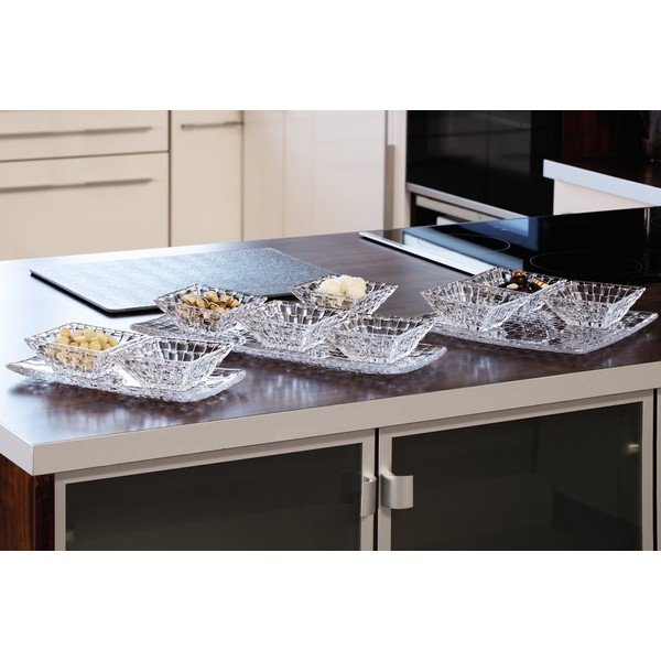 2 serviravimo dubenų ir padėklo iš krištolo stiklo rinkinys Nachtmann Bossa Nova-image-1