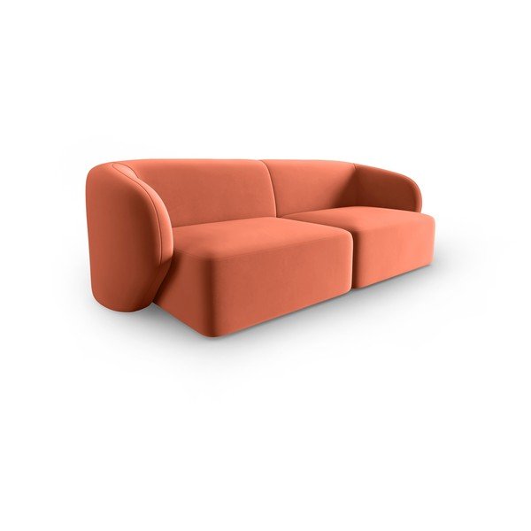 Rožinės spalvos iš velveto sofa 188 cm Paolo – Milo Casa-image-2
