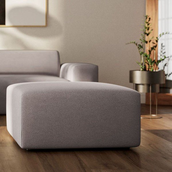 Pilkos spalvos iš velveto taburetė Villet – Rodier-image-4