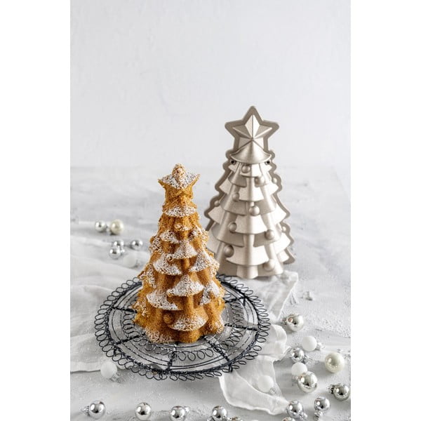 Smėlio spalvos kepimo forma iš aliuminio Dr. Oetker White Christmas Baking, 16 x 26 cm-image-1