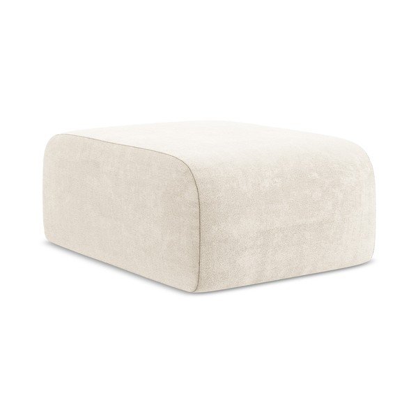 Smėlio spalvos taburetė iš šenilinio audinio Lani – Makamii