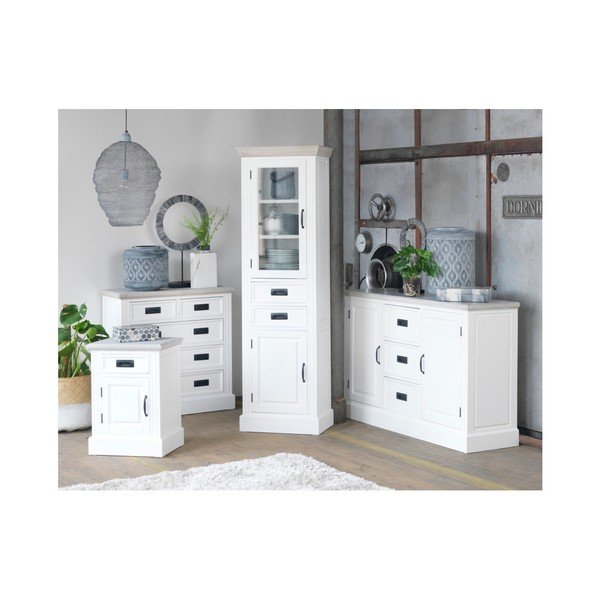 Vitrina iš paulovnijos medienos Canett Florenzio, aukštis 180 cm-image-2