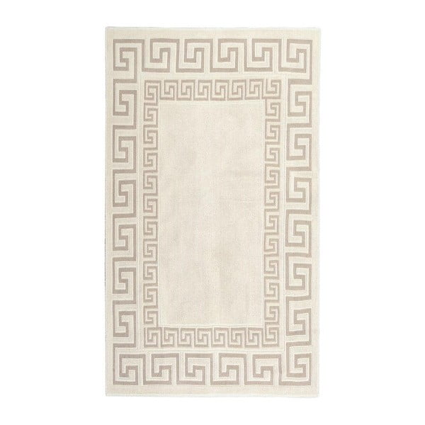Kreminės ir baltos spalvos medvilninis kilimas Orient 80 x 150 cm