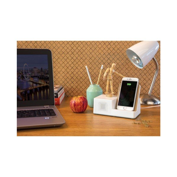 Baltas belaidis įkroviklis su garsiakalbiu XD dizainas Išskirtinis Ontario-image-1