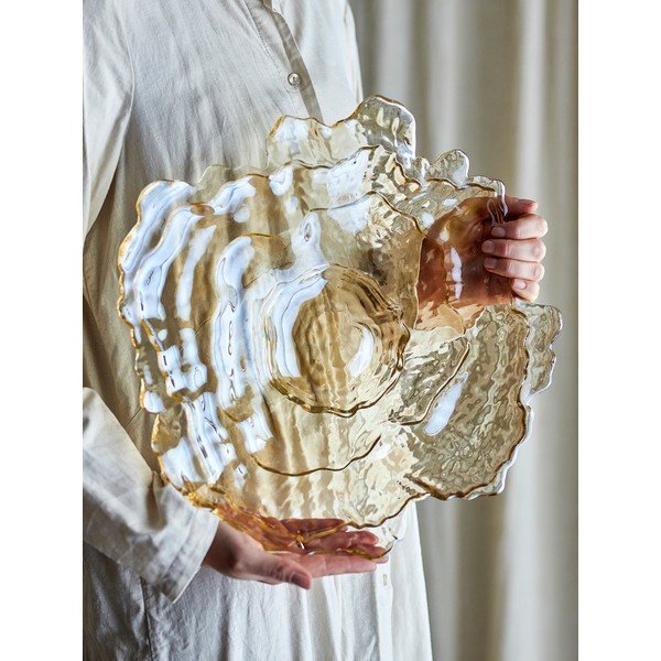 Smėlio spalvos iš stiklo  dubuo ø 38,5 cm Asimi – Bloomingville-image-3