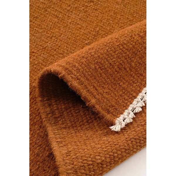 Rankų darbo garstyčių spalvos iš vilnos mišinio kilimas 160x230 cm Row – Jotex-image-3