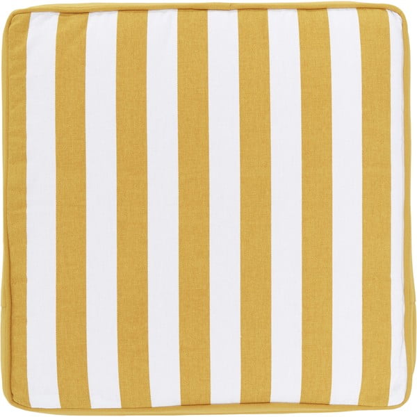 Geltonai baltas medvilninės sėdynės užvalkalas Westwing Collection Timon, 40 x 40 cm