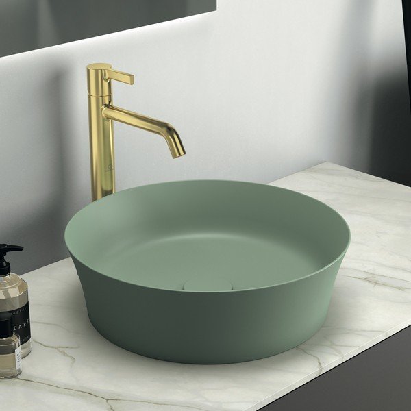 Iš keramikos apvalios formos praustuvas žalios spalvos ø 40 cm Ipalyss – Ideal Standard-image-1