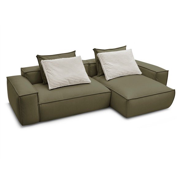 Iš dirbtinės odos kampinė sofa žalios spalvos (kintama) Boheme – Bobochic Paris-image-4