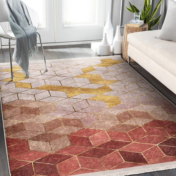 Rausvas kilimas 80x150 cm - Mila Home-image-2