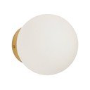 Baltos spalvos/auksinės spalvos sieninė lempa ø 15 cm Brisia – Kave Home