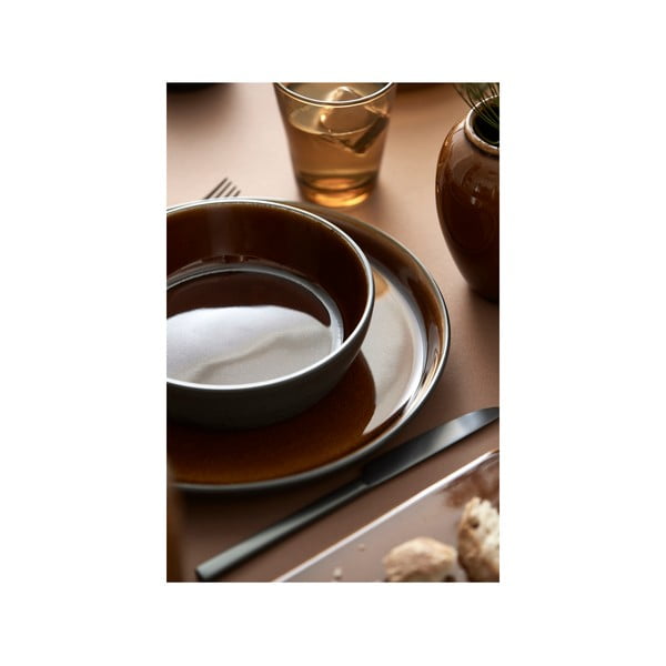 Juodos spalvos/gintarinės spalvos iš akmens masės lėkštė ø 27 cm Gastro Black/Amber – Bitz-image-3