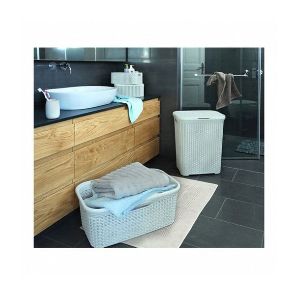 Šviesiai pilkas skalbinių krepšys Curver Hamper, 60 l-image-1