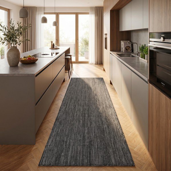 Juodos spalvos lauko kilimas 80x250 cm Mira 1450 – Ayyildiz Carpets-image-1