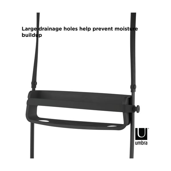 Juoda pakabinama plastikinė vonios kambario lentyna Flex - Umbra-image-4