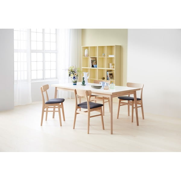 Iš ąžuolo masyvo valgomojo kėdė mėlynos spalvos/natūralios spalvos Mosbøl – Hammel Furniture-image-1