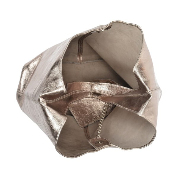 Aukso spalvos odinė rankinė Sofia Cardoni Lucia-image-3