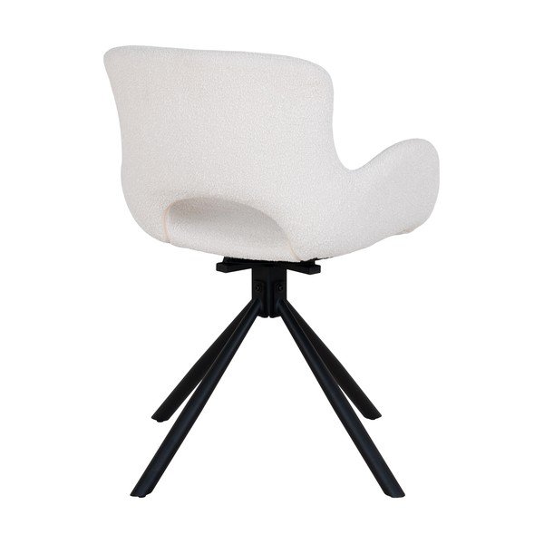 Baltos spalvos iš audinio valgomojo kėdžių komplektas su porankiais 2 vnt. Amorim – House Nordic-image-3