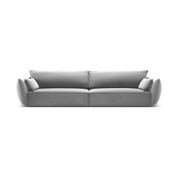 Šviesiai pilkos spalvos iš velveto sofa 248 cm Vanda – Mazzini Sofas