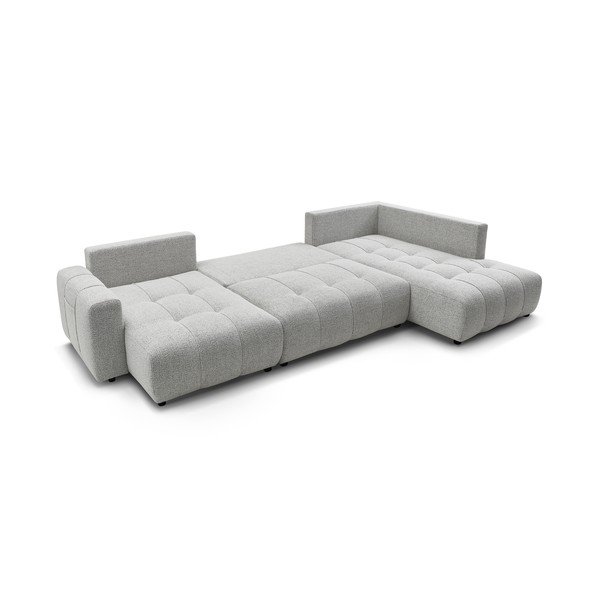 Šviesiai pilkos spalvos sulankstoma/su sandėliavimo vieta kampinė sofa (su dešiniuoju kampu/„U“ formos) Arsene – Bobochic Paris-image-4