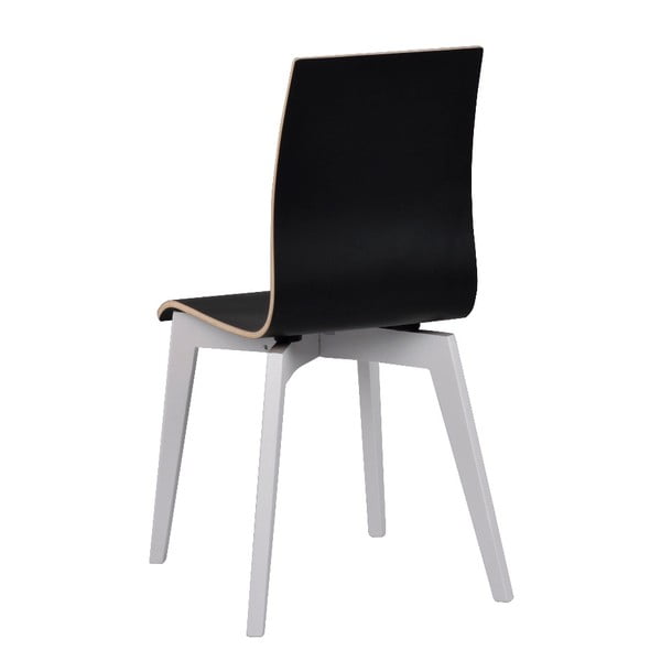 Juoda valgomojo kėdė su baltomis kojomis "Rowico Grace-image-2