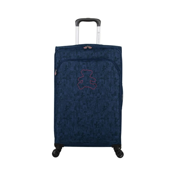 Lulucastagnette Teddy Bear mėlynas 4 ratų bagažas, 71 l