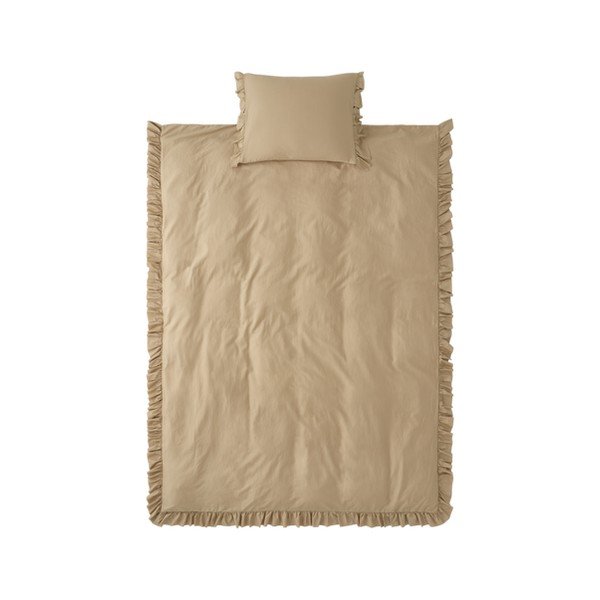 Šviesiai žalios spalvos/khaki spalvos iš satino medvilnės viengulė patalynė 150x210 cm Gloria – Ellos Home