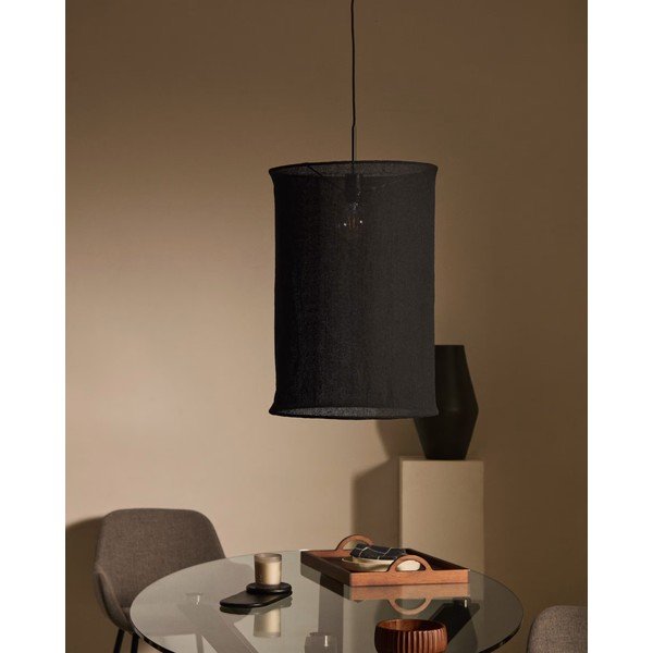 Juodos spalvos šviestuvo gaubtas ø 40 cm Mariela – Kave Home-image-1