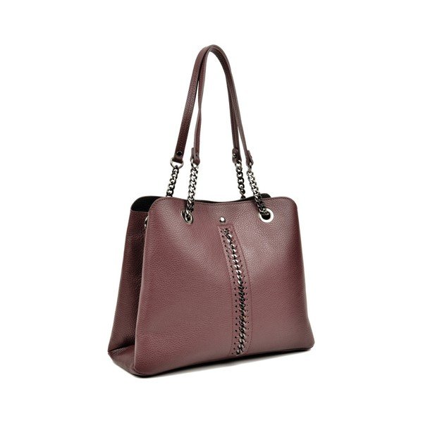 Bordo spalvos odinė rankinė Luisa Vannini Berta-image-4