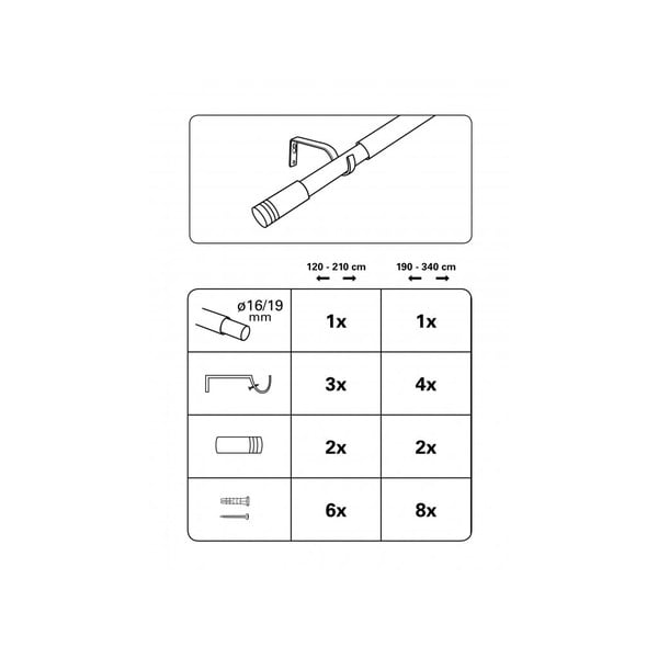 Metalinis ištraukiamas stoglangis 120-210 cm Válec - Gardinia-image-2