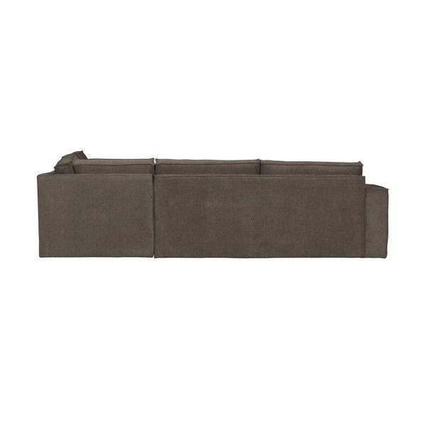 Tamsiai ruda kampinė sofa WOOOD Freddie, dešinysis kampas-image-2