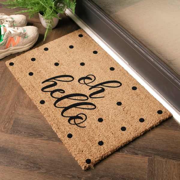 Iš kokoso pluošto grindų kilimėlis 40x60 cm Oh Hello – Artsy Doormats-image-1