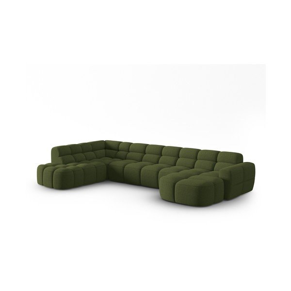 Kampinė sofa žalios spalvos Lisa – Micadoni Home-image-2