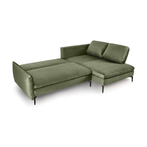 Žalia sofa-lova Bonami Selection Fira, dešinysis kampas-image-2