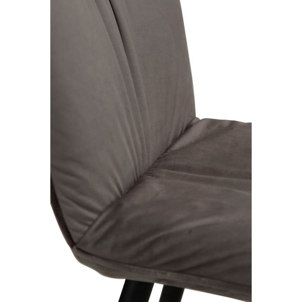 Pilkos spalvos aksominė baro kėdė DAN-FORM Denmark Join, aukštis 93 cm-image-1