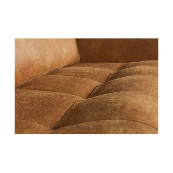 Rudos spalvos iš dirbtinės odos sofa 277 cm Rodeo – WOOOD-image-4