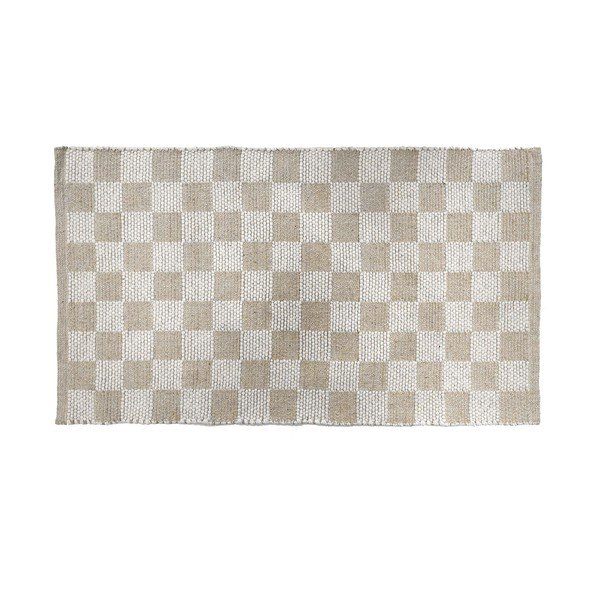 Skalbiamas natūralios spalvos iš medvilnės mišinio kilimas 50x80 cm Jenna – douceur d'intérieur
