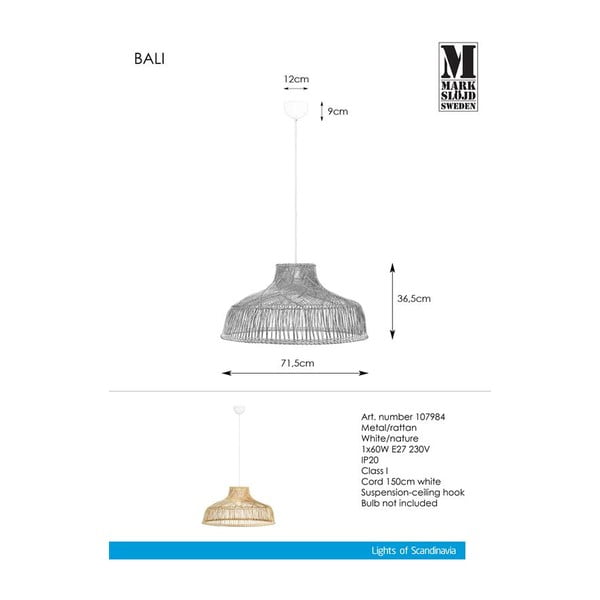 Šviestuvas Markslöjd Bali Pendant Nature-image-2