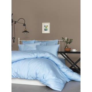 Dvigulė patalynė šviesiai mėlynos spalvos iš satino medvilnės 200x200 cm – Mijolnir