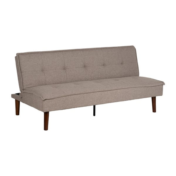 Pilkai smėlinės spalvos iš šenilinio audinio sulankstoma sofa 181 cm – Ixia-image-2