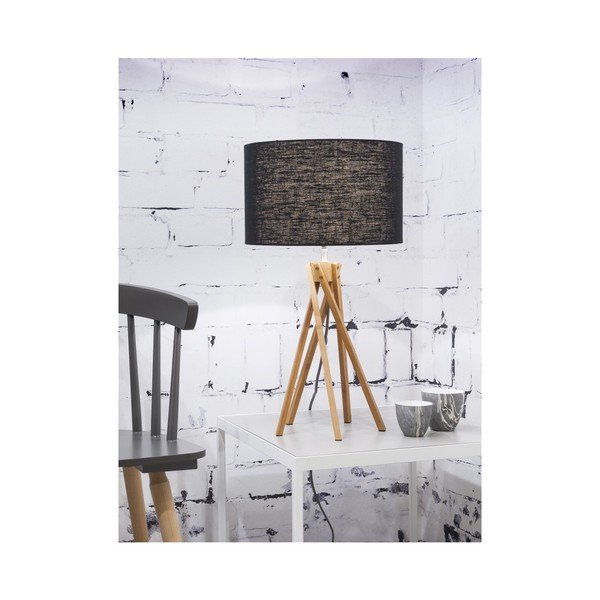 Stalo lempa su juodu atspalviu ir bambuko konstrukcija Good&Mojo Kilimanjaro-image-1