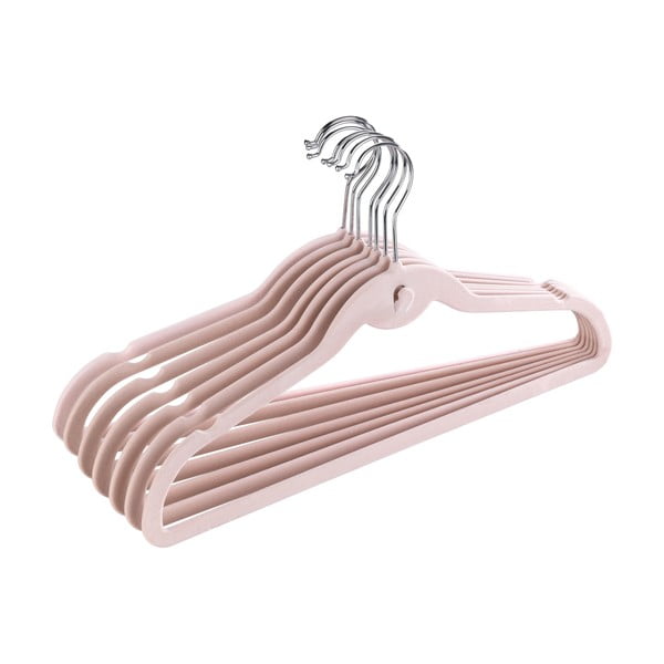 7 plastikinių pakabų rinkinys Flocked - Wenko-image-1