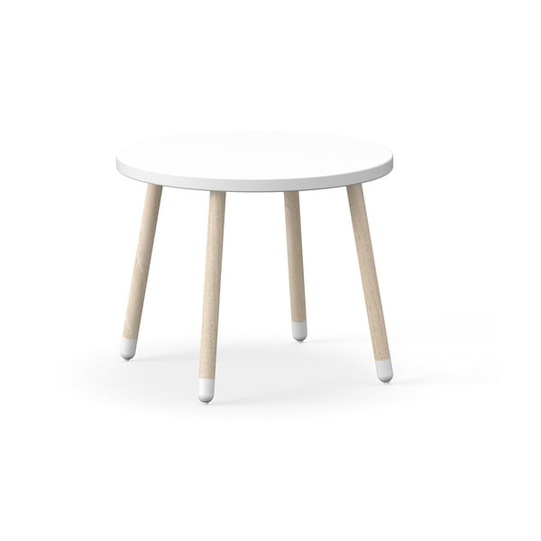 Baltas vaikiškas stalas Flexa Dots, ø 60 cm