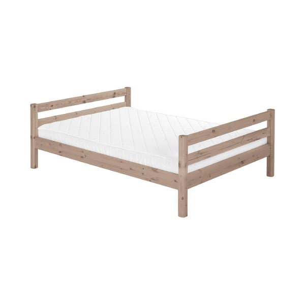 Ruda vaikiška dvigulė lova iš pušies medienos Flexa Classic, 140 x 200 cm