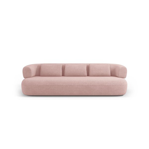 Šviesiai rožinės spalvos sofa iš boucle 200 cm Jenny – Micadoni -image-3