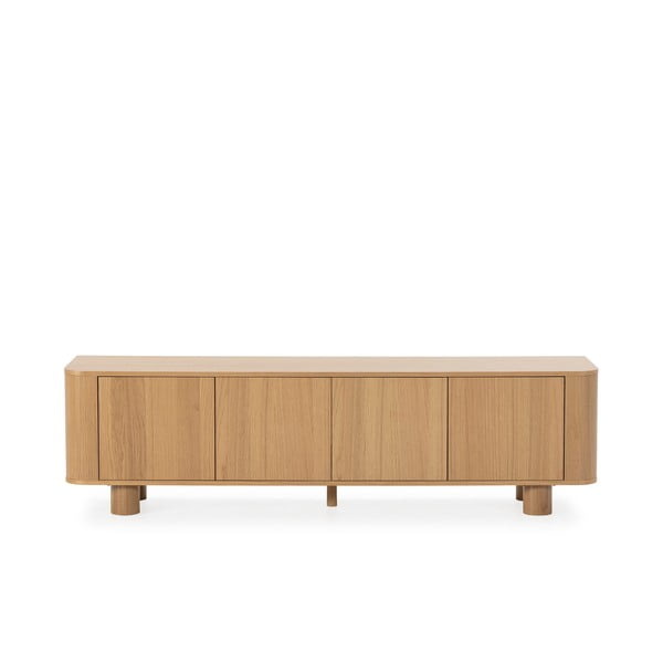 Natūralios spalvos TV spintelė iš ąžuolo 180x50,5x40 cm Padoc – MOME