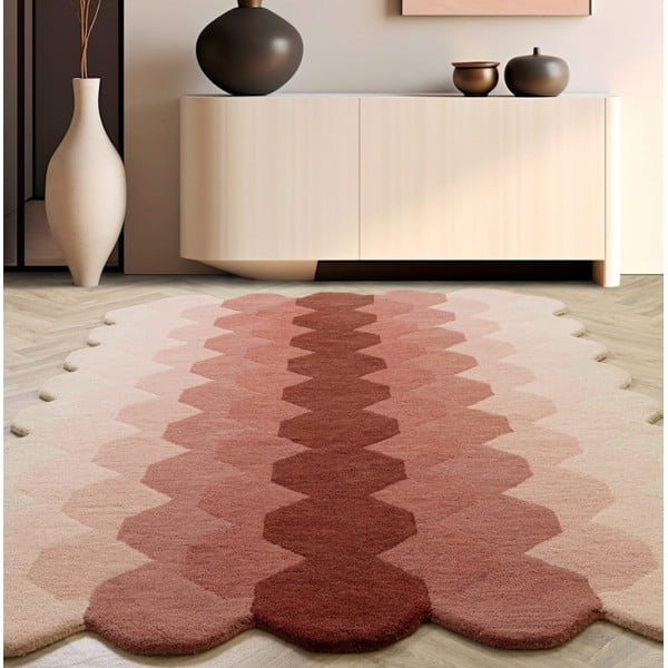 Kilimas iš vilnos rožinės spalvos 120x170 cm Hive – Asiatic Carpets-image-1