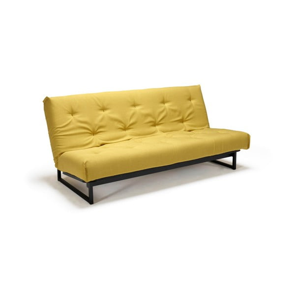 Geltona sofa-lova Innovation Fraction Elegant Soft Mustard Flower, 97 x 200 cm
